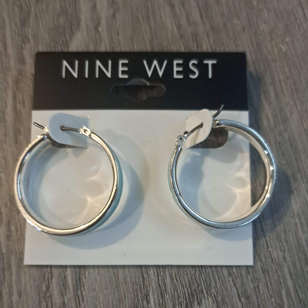 Nine West Silver Hoop Earrings